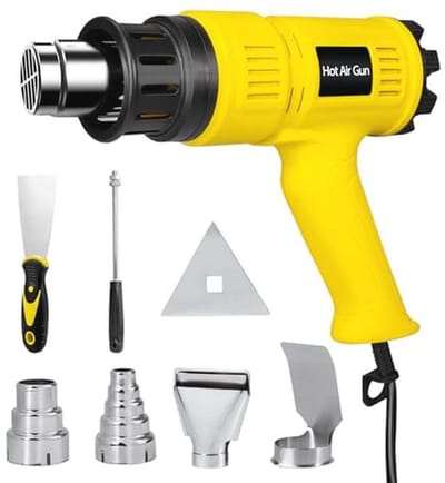 Professioneel Heteluchtföhn 2000 W met verstelbare temperatuur en accessoires