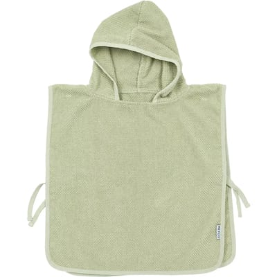 Meyco Baby Popcorn badponcho - soft olive - 1-3 jaar