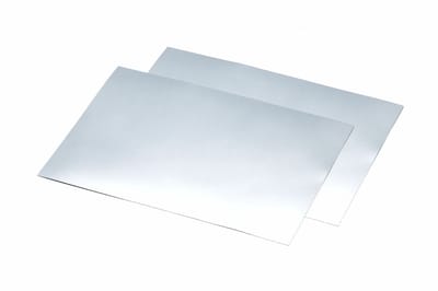 Tamiya Modelbouwdecoratie - 87226 Ultradunne Aluminium Sticker - 100x144mm - 0.01mm dik - 2 Vellen Folie