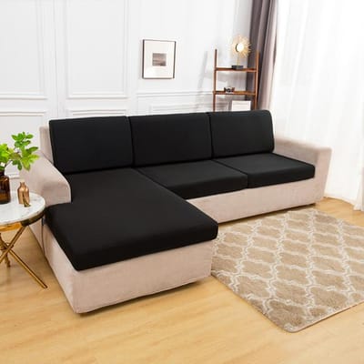 Elastische effen bankkussenhoes Lichtgewicht ademende stoffen bankhoezen voor woonkamer Wasbare meubelbankbeschermer Normal Size (S)-1PC