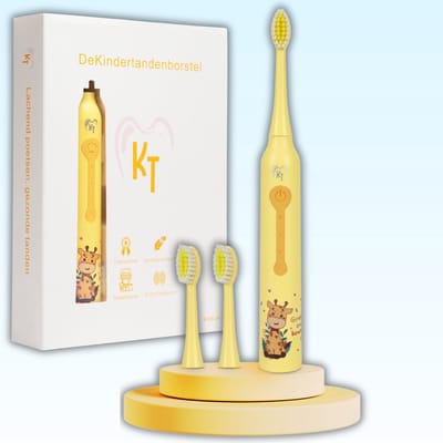 KT - Giraffe - Elektrische tandenborstel kind - Geel - Sonische elektrische kindertandenborstel