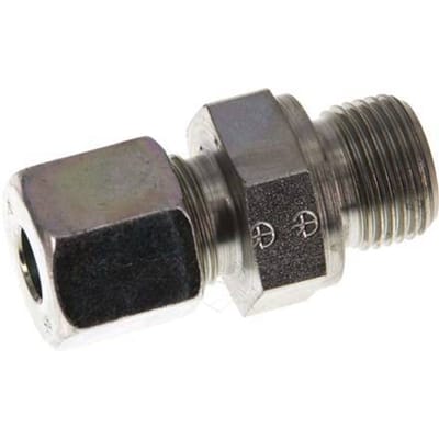 G 3/8'' Buitendraad x 8S Verzinkt Stalen Rechte Snijring Koppeling 630 Bar DIN 2353