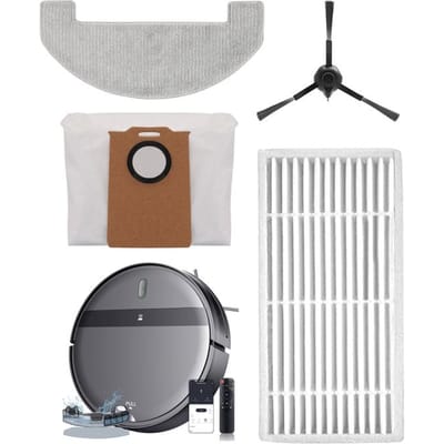 Skoov Robotstofzuiger Accessoireset – Incl. HEPA-filter, Dweildoek, Zijborstel & Opvangzak – Zwart