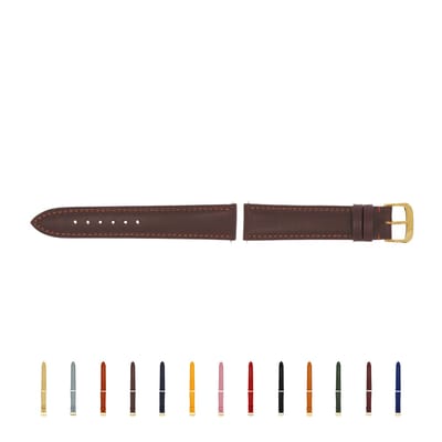 SELVA horlogeband, 14-24 mm, leer, verwisselbaar, vervangende band voor smartwatch, gemaakt in Duitsland