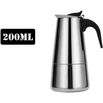 Rvs Koffiezetapparaat Moka Pot Geiser Koffiezetapparaten Koffiepot Espresso Maker Brouwer Latte Koffie Gereedschap Percolator Kachel 200ML