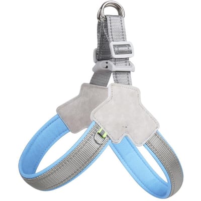 Harnais pour Chien Chiot Anti-Traction Maille Respirante Selle Pour Petits Moyens Chiens Chats Réfléchissant Bouledogue Français Teckel Fournitures pour Animaux (Blue,XL) bleu