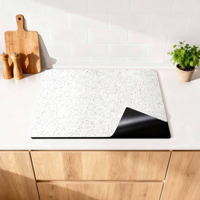 KitchenArt - Laatste avondmaal – Inductie Beschermer - 86x52 cm - Kookplaat Beschermer - Luxe Afdekplaat Inductieplaat - Anti-slip & Oprolbaar - Beschermmat Inductiekookplaat