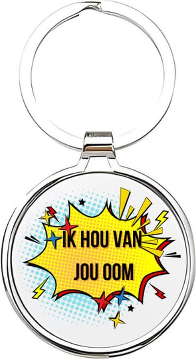 Akyol - Ik hou van jou oom Sleutelhanger - oom - De leukste oom - Oom sleutelhanger - sleutelhanger - Sleutelhanger voor ooms - Familie sleutelhanger - verjaardagscadeautje - cadeau voor de leukste oom - uncle - The best uncle - 4 x 7,5 CM