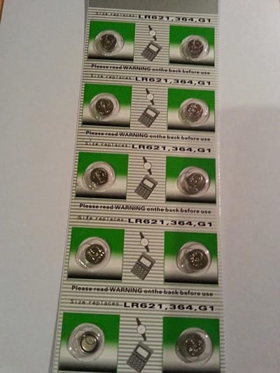 Strip 10 Stuks AG1 Batterijen | gelijk aan LR621, SR621SW, 364 batterijen | Voordeelbatterijen