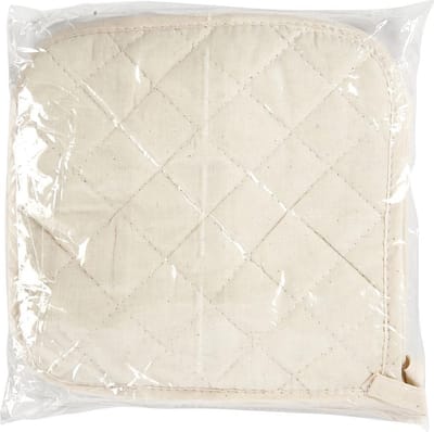 Pannenlappen, afm 20x20 cm, 115 gr, licht naturel, 4 stuk/ 1 doos