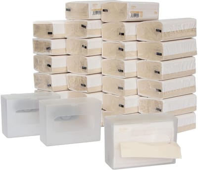 Famanu – Bamboe gezichtsweefsel papier, individuele reispacks, 110 vellen per pack, ideaal voor onderweg en dagelijks gebruik