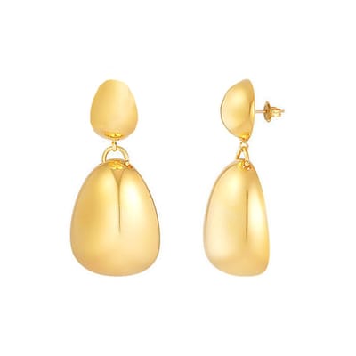 Oorbellen Double Drop - Goudkleurig | 3,6 x 1,6 cm | Stainless Steel | Fashion Favorite
