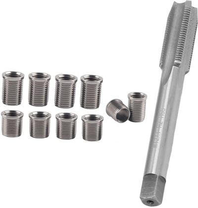 Dailygoods- Bougieschroefdraad Reparatiegereedschap Professioneel - Roestvrij Stalen Set - M10 x 1,0 / M12 x 1,0 - Universeel Voor Motoren - Effectief Onderhoud - Comfortabel Gebruik - Schroefdraad Reparatieset