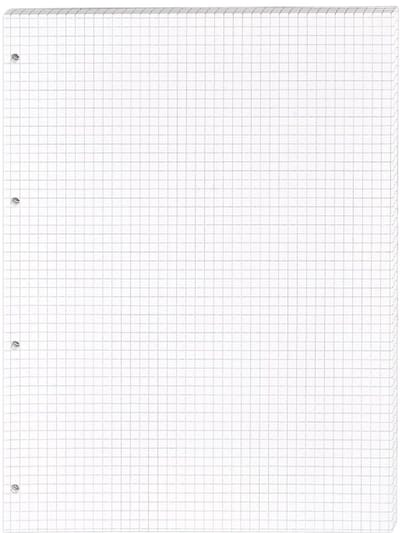 Dailygoods- Collegeblokpapier 360 Vellen - Gelinieerd Los Papier - Navulbladen voor 4 Ringen - Briefpapier voor Kantoor/School - 29 x 21 cm - Wit met Bloemenpatroon - Losbladpapier