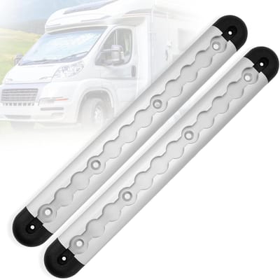Aluminium Air Line Rail Set met 4 Eindkappen en 300 mm Beveiligingsbalk voor Vrachtwagens, Trailers en Campers