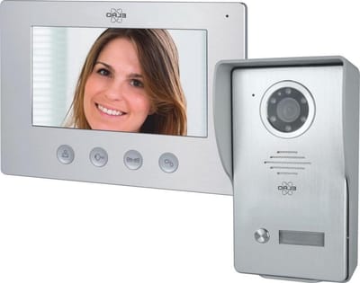 Video Deur Intercom - Beeld Deurbel - Bezoekers Herkennen - 1080P Full HD Camera - 7 Inch Scherm - Zilver