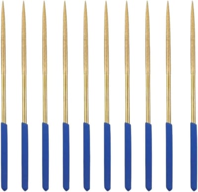 Diamantvijlen Set - Platte Ronde Raspen - Metaal Polijsten - Galvaniseerproces - 10 Stuks - Niet Gespecificeerd