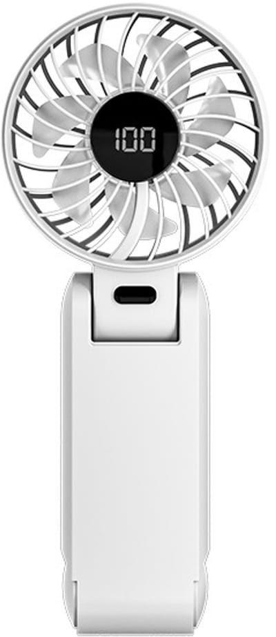 VHV-Mini Handventilator met IJskoeling - 199 Snelheden Turbo Fan met LED Display - 3-in-1 Oplaadbare Ventilator voor Bureau en Reizen - Draagbare Stille Ventilator met USB-C - Krachtige Persoonlijke Koeling