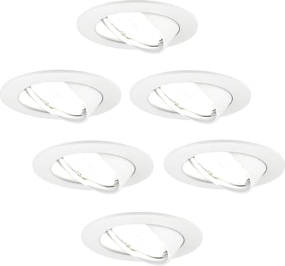 Ledvion - 6X LED Inbouwspot Amsterdam - Wit - Dimbaar - 3W - 4000K - Ø82 mm