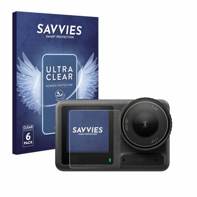 Savvies - Screenprotector voor DJI Osmo Action 4 (Display voor) - Folie Beschermfolie transparant 6 Stuks