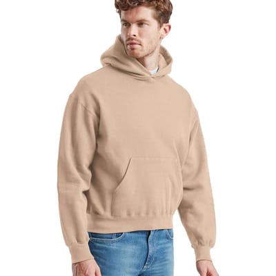 Fruit of the Loom heren superkatoenen katoenen hoodie (Woestijnzand)