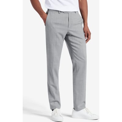 No Label Toronto Washable Flannel Wool-stretch Light Grey Größe: 50 | Maßgeschneiderte Hosen Outlet | Herren | Grau