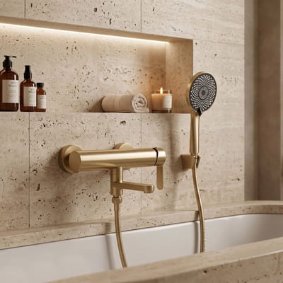 Rea - Arcos - Badmengkraan - Geborsteld Goud - 15x20x20cm