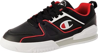 Champion 3 Point Low herensneaker S21882-CHA-KK002 zwart/rood