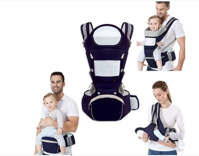 WNHB® Babydrager Ergonomisch - Draagzak en Buikdrager - Comfortabele Kinderdrager - Veilig en Verstelbaar - Blauw