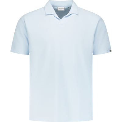 No Excess Polo V Solid Jacquard Sky Größe: XXL | Poloshirts Outlet | Herren