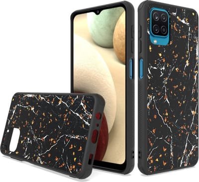 Shockbestendige Silicone Hoesje met print Geschikt voor: Samsung Galaxy A22 4G - Black Marble - ZT Accessoires