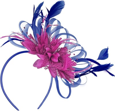 Elegante Haaraccessoire Hoofdband met Bloemen en Veren voor Feestjes en Bruiloften