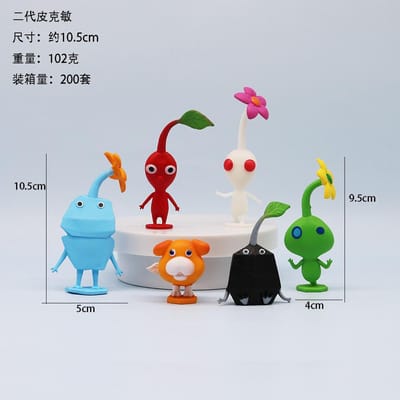 6-12 Stuks/Set Game PIKMIN Anime Figuur Kapitein Olimar PIKMIN PVC Actiefiguur Verzamelfiguur Poppetje Speelgoed Voor Kinderen Kerstcadeaus white