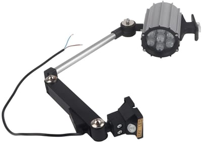 OmGoods - Dailygoody - LED-werklamp - Verstelbaar - Multifunctioneel met Lange Arm - Zilver zwarte kleur - Voor Machinewerkplaats - 7W 24V