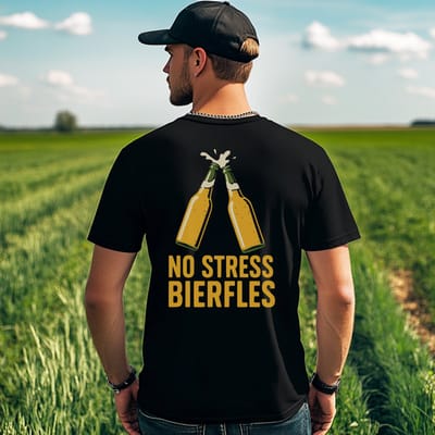 AGRIFANS® No Stress Bierfles - Heren T-shirt - S