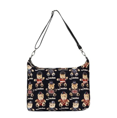 Slouch tas - Handtas - schoudertas - London Bear - Londen Beer