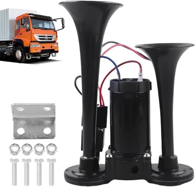 ZMR® Luchthoorn met Compressor - Luchthoorn - Scheepshoorn - Zwart - 23cm x 18cm x 10cm