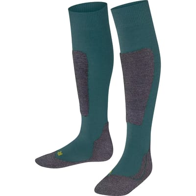 FALKE Active Ski warm dik wol functioneel materiaal skisokken kinderen groen - maat 27-30