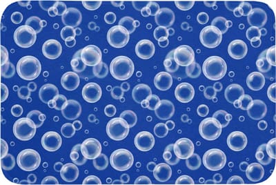 Badmat 90x60 cm - Antislip - Bubbels - Patroon - Blauw - Badmatten voor badkamer - Badkamermat - Douchemat - Badkamer mat