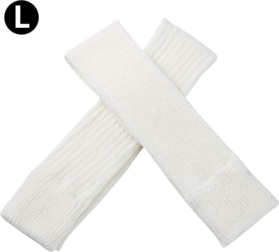 Nivard Beenwarmers - Dames - Overknee - Ballet - Wol - Kniekousen - Leg Warmers - Warm - Wit - L