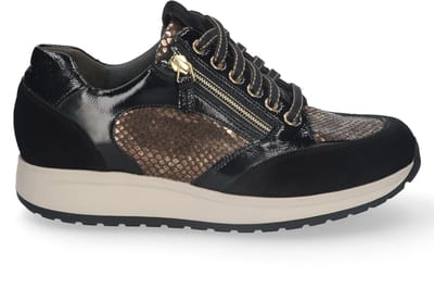 Durea 6322.608.2273 Zwart bruine sneaker
