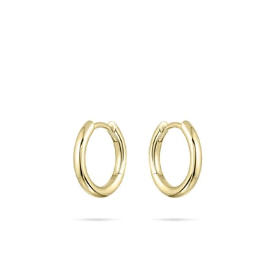 Gisser Jewels - Oorringen KCL2/15Y - geelgoud verguld zilver - gepolijst - 2 x 15 mm