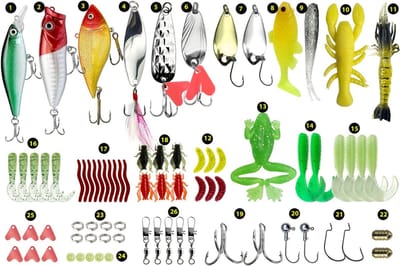 Livano Visspullen - Viskoffer - Tacklebox - Kunstaas - Vis Accessoires - Hengelsport - Spullen - Roofvis - Karper - Snoek - 78 stuks