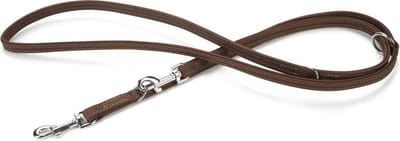 Beeztees leren dressuurlijn Buffalo. Bruin. 200 cm x 14 mm.