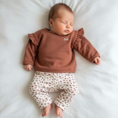 Prénatal newborn kledingset animal print Light Orange Brown 50 dames