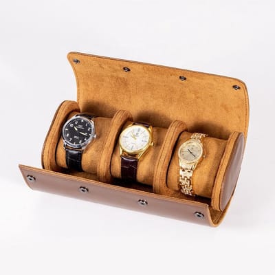Horloge Etui - Horloge Doos - Voor 3 Horloge - Leer