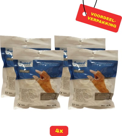 Romed Vingercondooms Latex XL - 4 x 100 stuks voordeelverpakking