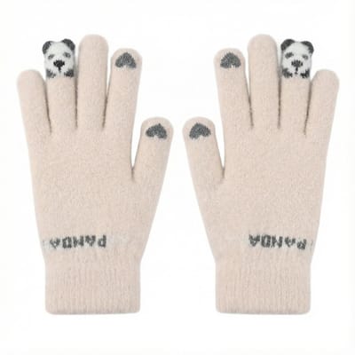Allecto - Winterhandschoenen - Dames Touchscreen Gebreide Vingerschoenen - Warme Wit - Ideaal voor Koude Dagen - Functioneel - Geschikt voor Smartp...