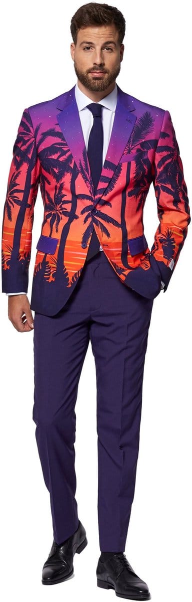 OppoSuits Suave Sunset - Heren Pak - Carnavalskleding - Kostuum - Feest - Maat EU 58