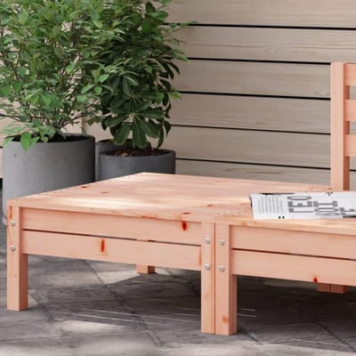 Houten Voetenbank - Tuin Poef - Buiten Ontspannen - Massief Douglas Hout - 66 x 23 x 10 cm - Houtkleur